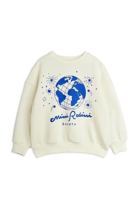 Mini Rodini felpa per bambini in cotone Society bianco 26220108