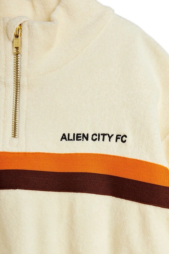 BIMBA Mini Rodini felpa per bambini in cotone Alien City FC 26220115 beige