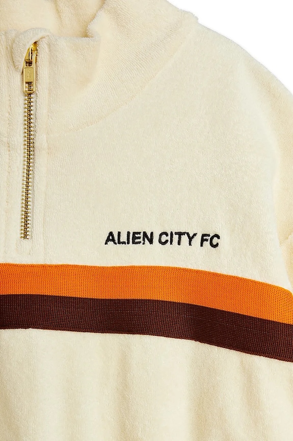 BIMBA Mini Rodini felpa per bambini in cotone Alien City FC 26220115 beige