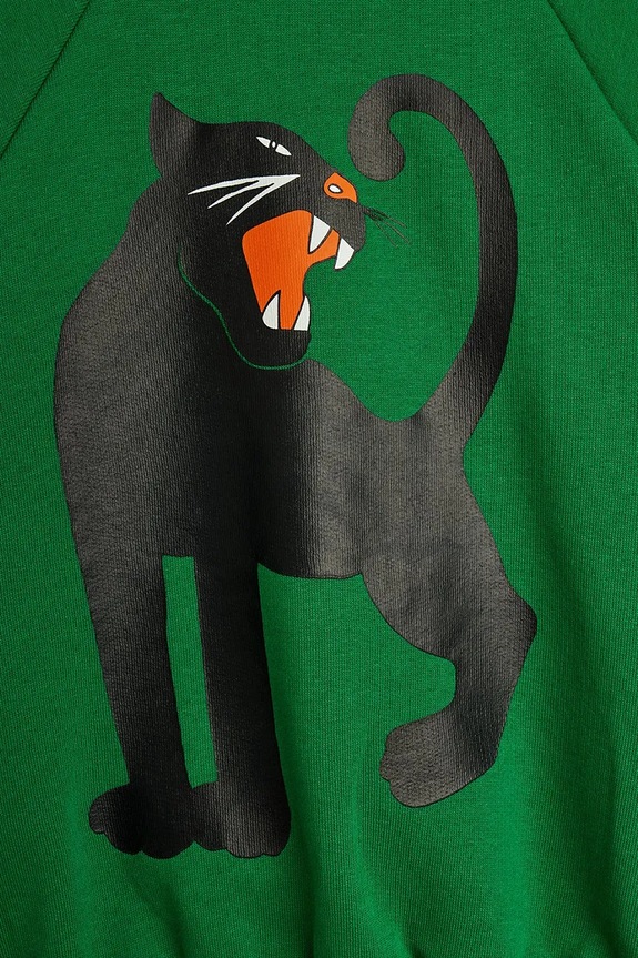 Αγορίστικα Παιδική βαμβακερή μπλούζα Mini Rodini Panther 11000335 πράσινο