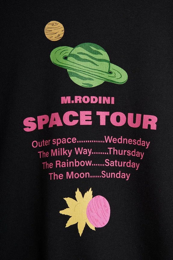 Băieți Mini Rodini hanorac de bumbac pentru copii Space tour 26220146 negru