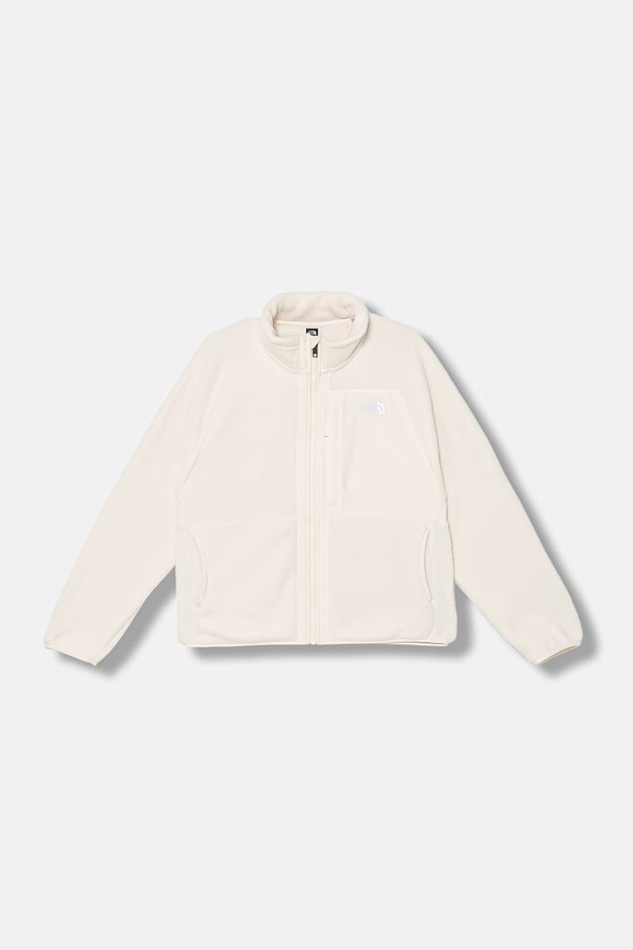The North Face bluza polarowa dziecięca G YUMIORI FULL ZIP JACKET bez kaptura beżowy NF0A8AZHQLI1