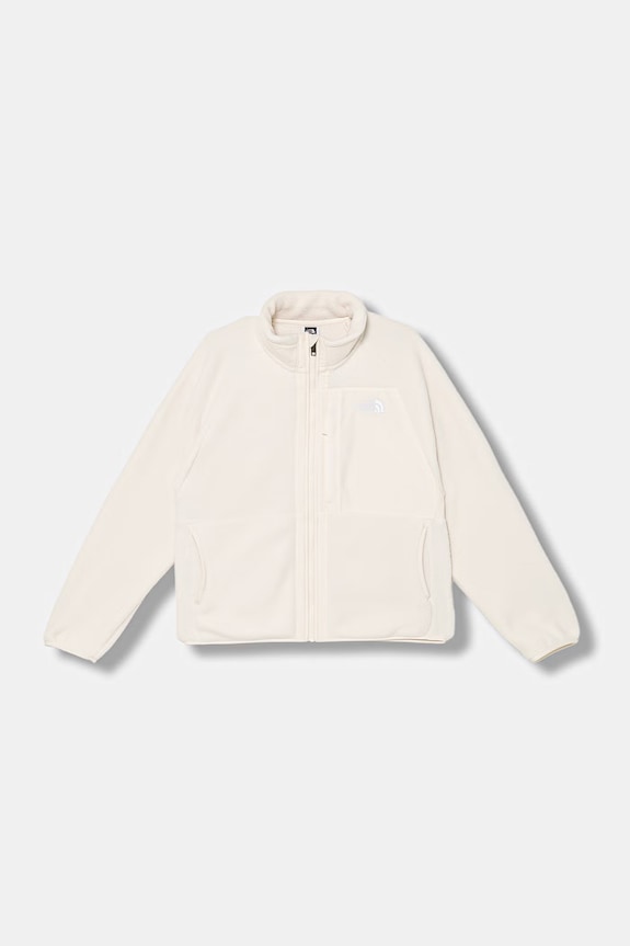 The North Face bluza polarowa dziecięca G YUMIORI FULL ZIP JACKET bez kaptura beżowy NF0A8AZHQLI1