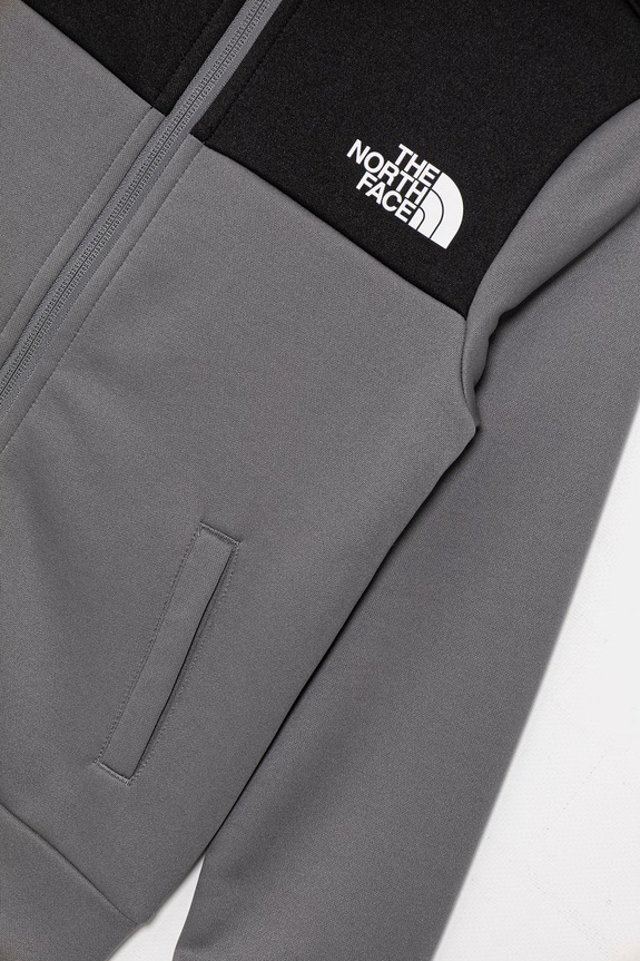 Băieți The North Face hanorac cu fermoar și glugă pentru copii TEEN REAXION FZ HOODIE NF0A8EB60UZ1 gri