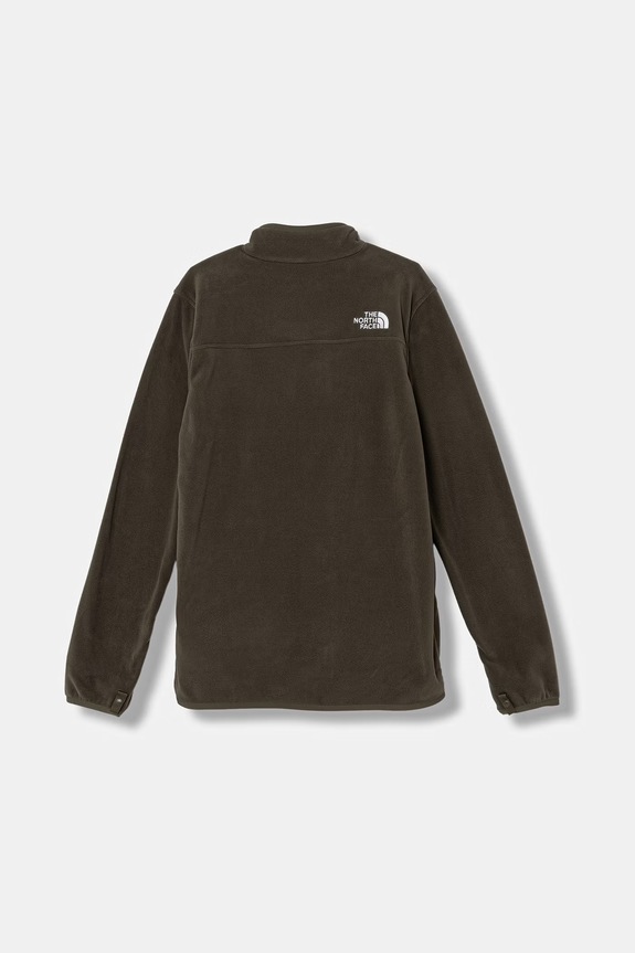 The North Face μπλούζα με κουμπιά παιδική φλις TEEN GLACIER FZ ZIP IN JACKET NF0A8F8A21L1 πράσινο SS26