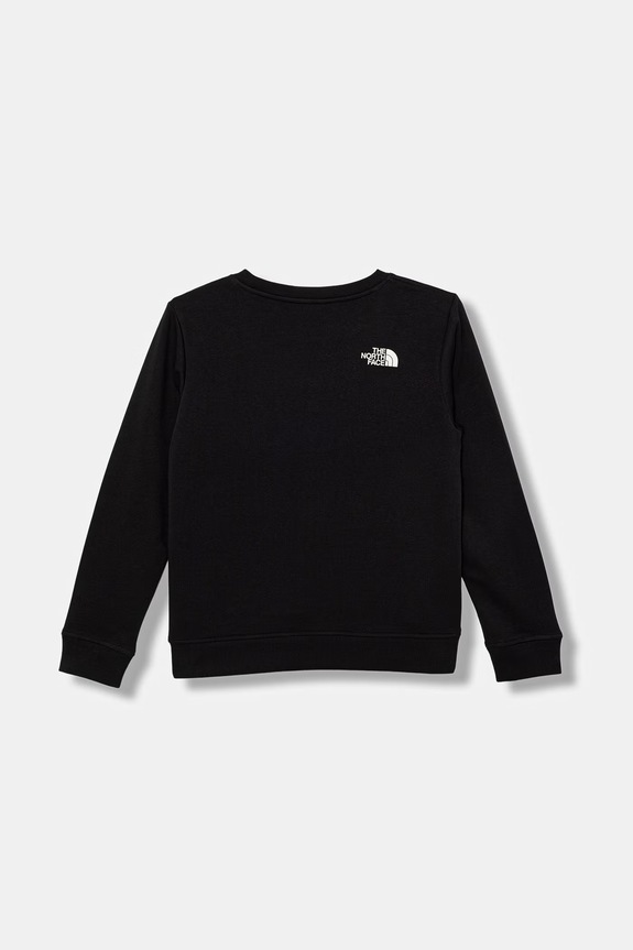 The North Face bluza dziecięca z bawełną G FLORA RELAXED CREW NF0A8G1PJK31 czarny SS26