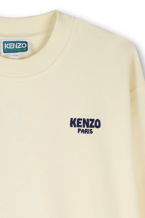 Dječja pamučna dukserica Kenzo Kids zlatna K61659.86.108