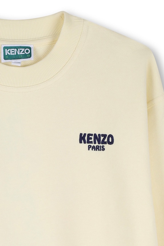 Παιδική βαμβακερή μπλούζα Kenzo Kids κίτρινο K61659.162