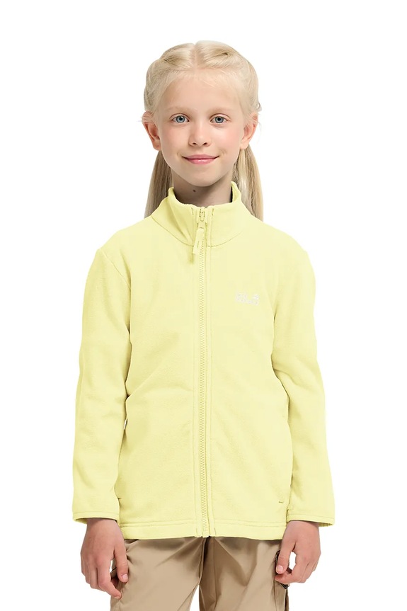 Jack Wolfskin flísová mikina detská TAUNUS 100 FZ K žltá A65888.104.152