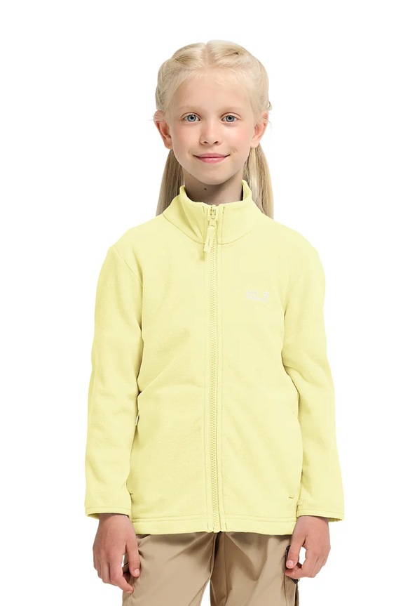 Jack Wolfskin flísová mikina detská TAUNUS 100 FZ K žltá A65888.164.176