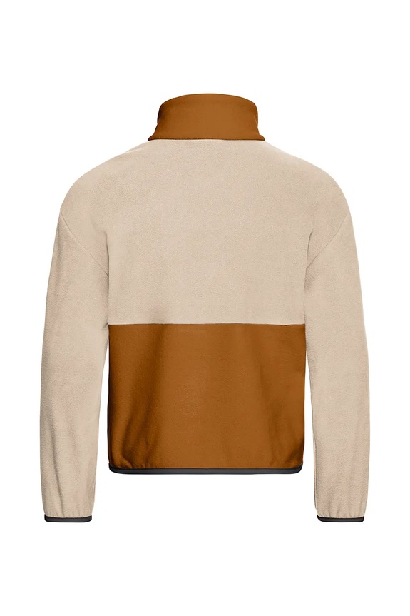 Chlapec Jack Wolfskin flísová mikina detská COLORBLOCK TAUNUS HZ K A65935.104.152 hnedá