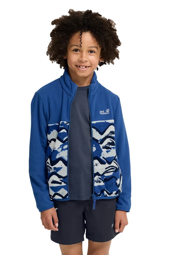 Jack Wolfskin flísová mikina detská PAW ERA 100 PRINT FZ K A66109.104.152