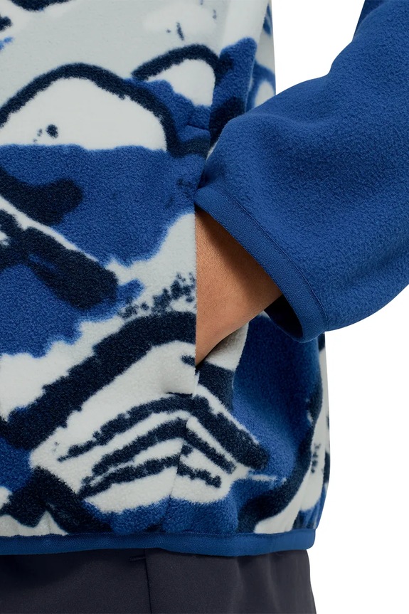 Jack Wolfskin flísová mikina detská PAW ERA 100 PRINT FZ K A66109.104.152