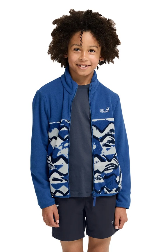 Jack Wolfskin flísová mikina detská PAW ERA 100 PRINT FZ K A66109.164.176