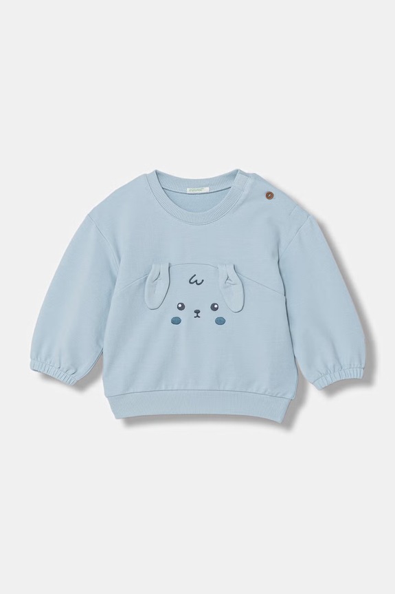 United Colors of Benetton bluza niemowlęca aplikacja niebieski 35FNA1061.W.Stagionale
