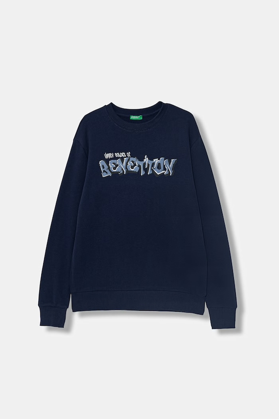 United Colors of Benetton hanorac pentru copii, din bumbac bleumarin 3J68C10S1.G.Stagionale