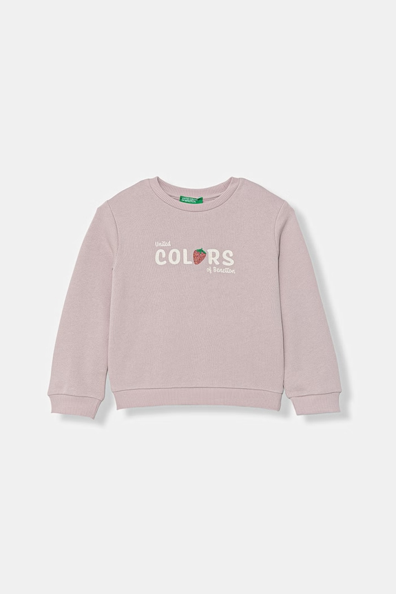 United Colors of Benetton hanorac pentru copii, din bumbac roz 3J70G10LS.P.Stagionale