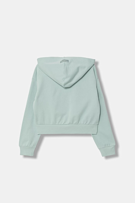 United Colors of Benetton mikina na zips detská bavlnená 3NBMC505Y.G.Stagionale zelená SS26