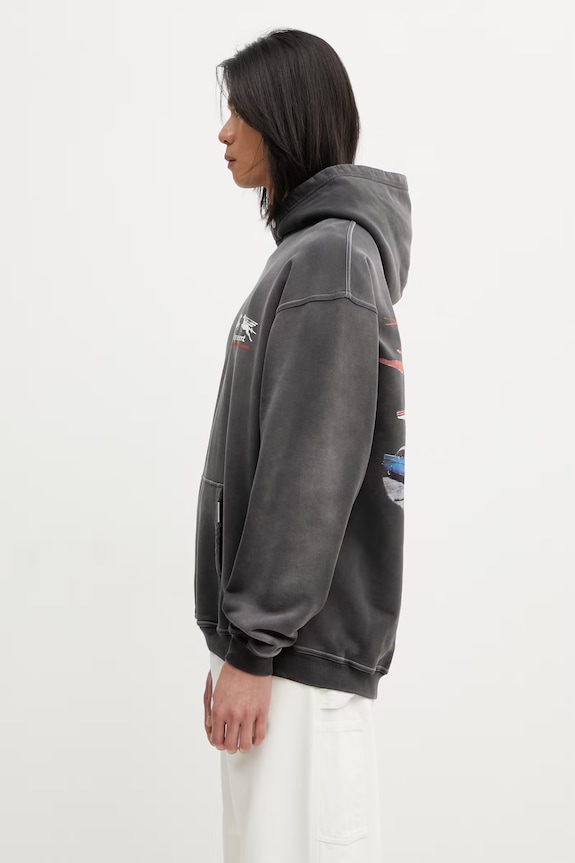 24 HOUR SERVICE кофта с капюшоном из хлопка для мужчин MLM100769.04 серый SS26