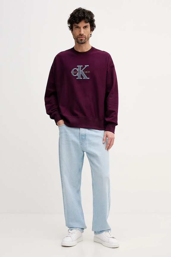Calvin Klein Jeans bluza LV04RE200G fioletowy SS26