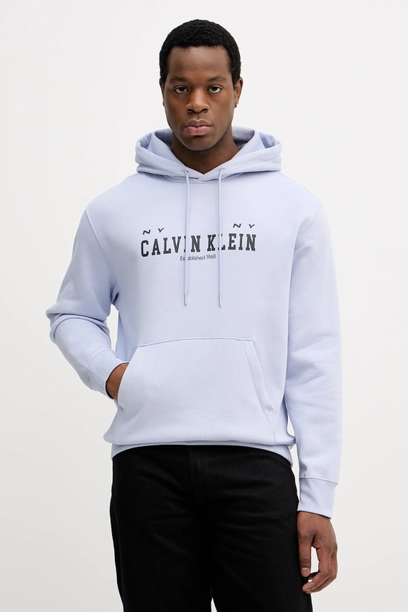 Μπλούζα Calvin Klein Jeans στάμπα μπλε LV04RE251G