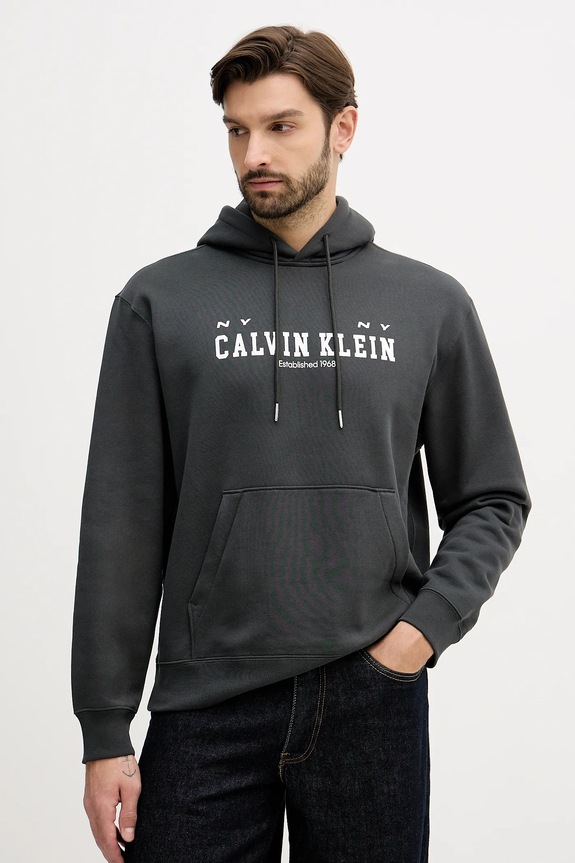 Μπλούζα Calvin Klein Jeans στάμπα γκρί LV04RE251G