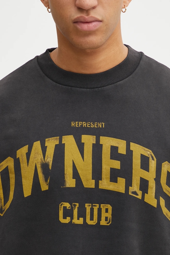Represent felpa in cotone Owners grigio OCM100046.02