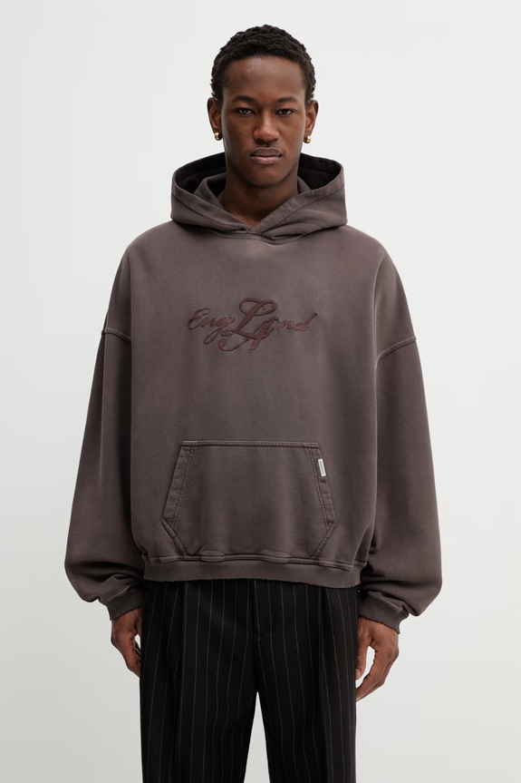 Represent felpa in cotone England applique marrone MLM100871.17