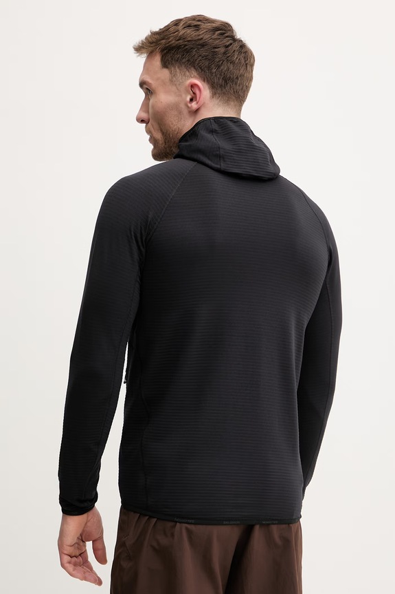 Oblečenie Tréningová mikina Salomon ESSENTIAL LIGHTWARM LC2432500 čierna