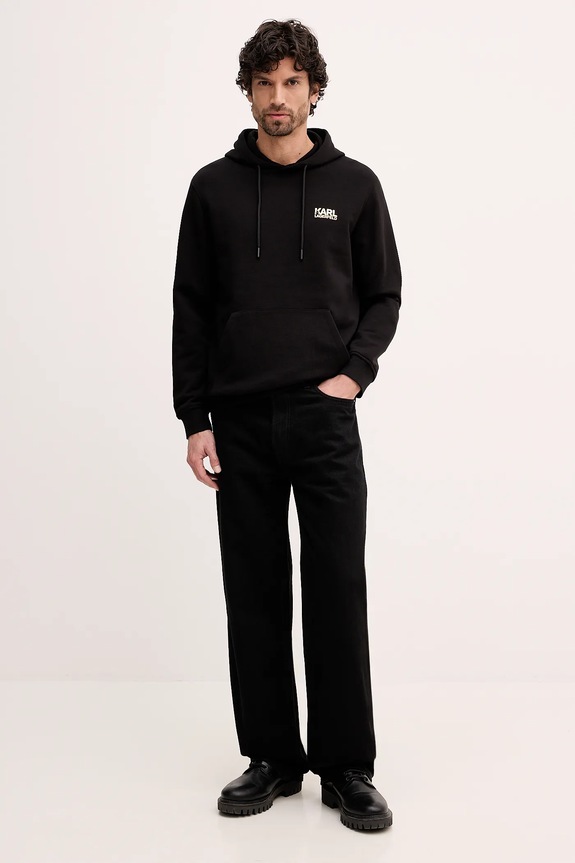 Karl Lagerfeld hanorac de bumbac 561917.705781 negru SS26