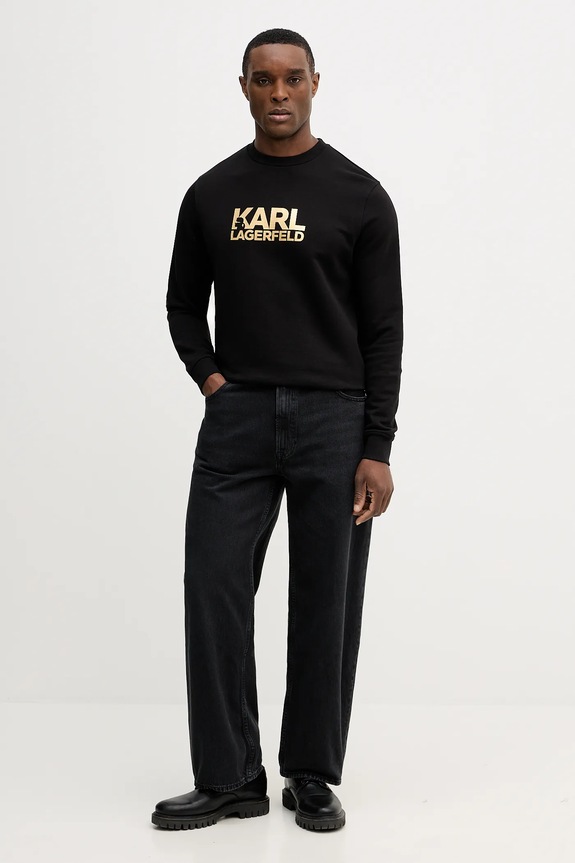 Bavlnená mikina Karl Lagerfeld 561917.705780 čierna SS26