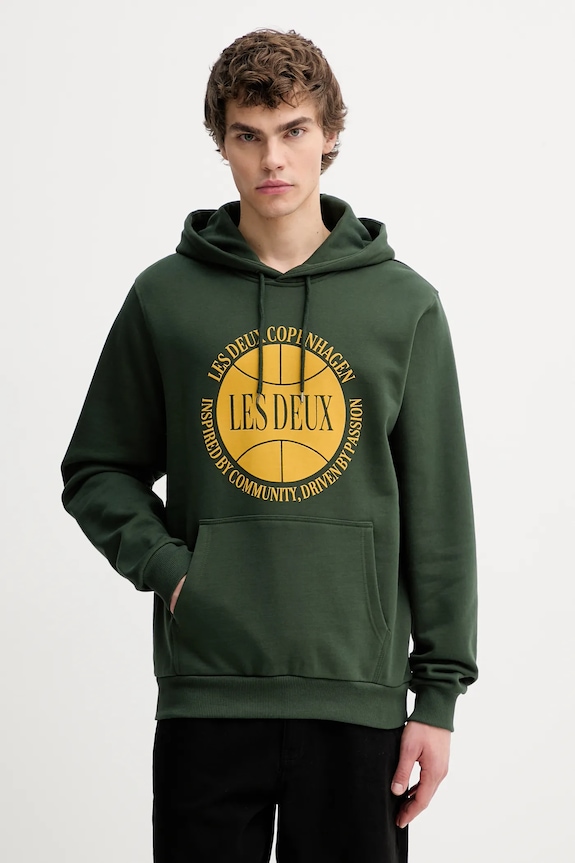 Les Deux hanorac de bumbac print verde 1001292