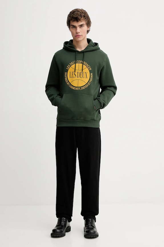 Les Deux hanorac de bumbac 1001292 verde SS26