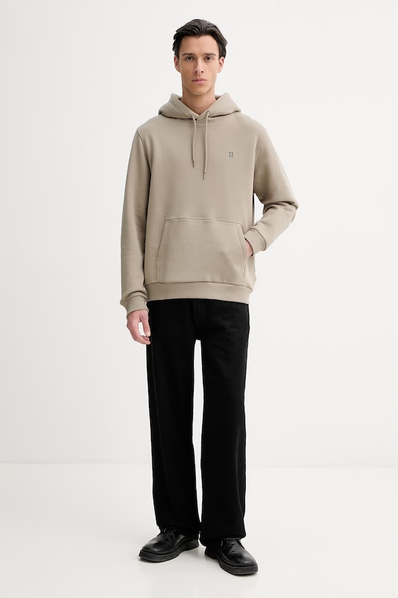 Les Deux felpa con cappuccio da uomo in cotone Norregaard 1001601 verde SS26