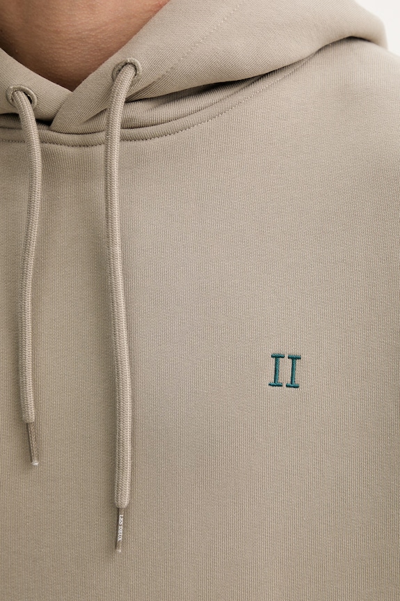 Les Deux felpa con cappuccio da uomo in cotone Norregaard 1001601 verde