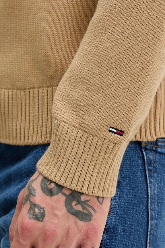 Tommy Jeans pulover de bumbac DM0DM22401 bej