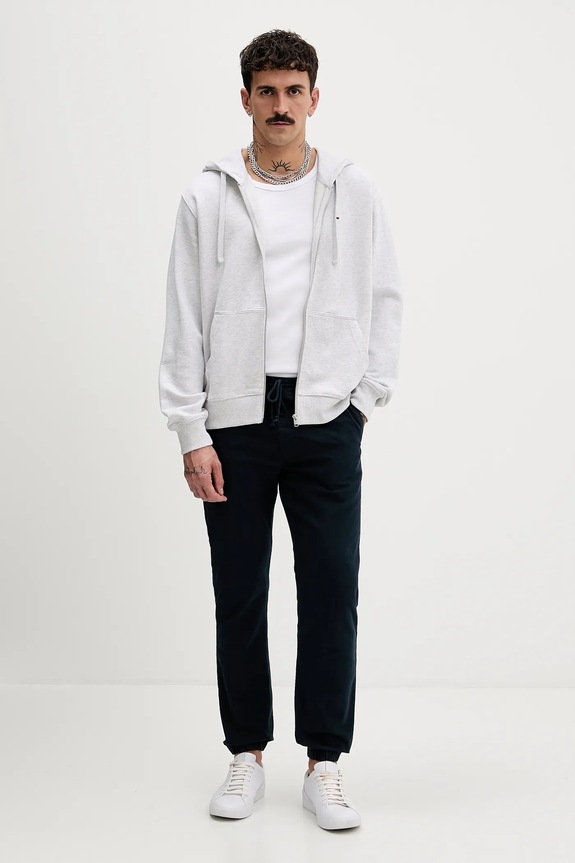 Bavlněná mikina Tommy Jeans DM0DM21814 šedá SS26