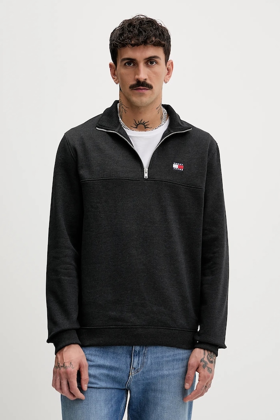 Dukserica Tommy Jeans bez uzorka siva DM0DM22344