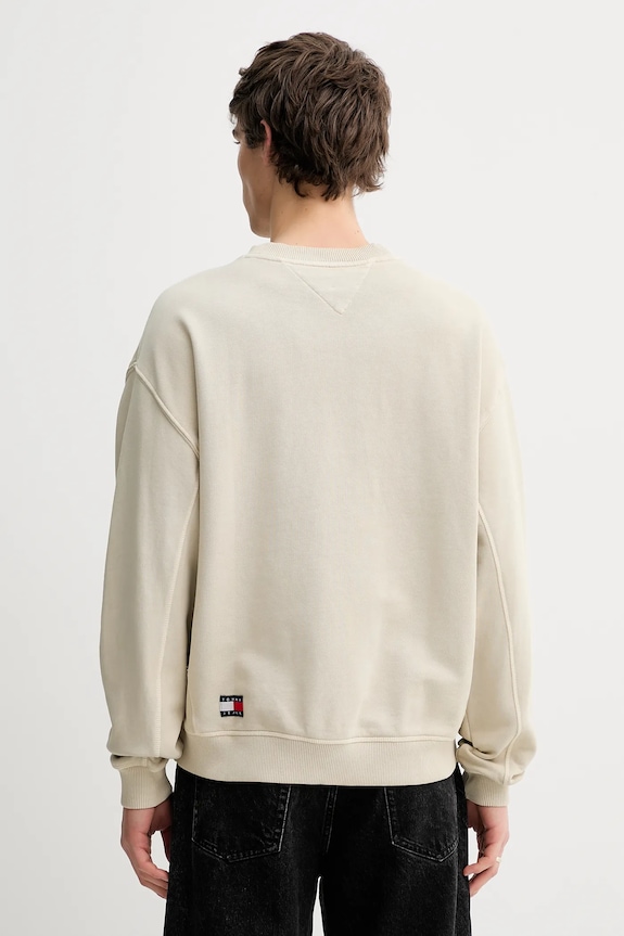 Oblačila Bombažen pulover Tommy Jeans DM0DM22363 bež