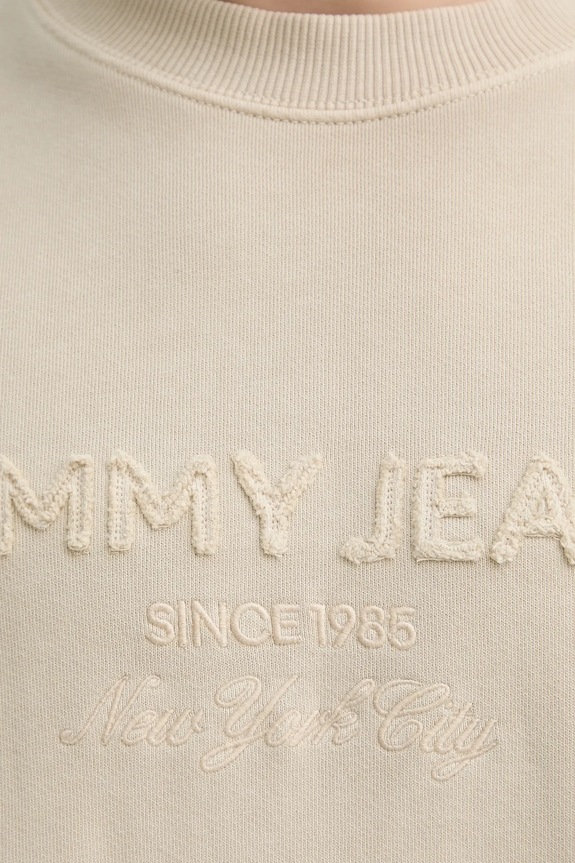 Bombažen pulover Tommy Jeans DM0DM22363 bež