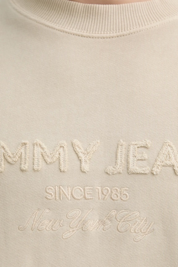 Bombažen pulover Tommy Jeans DM0DM22363 bež