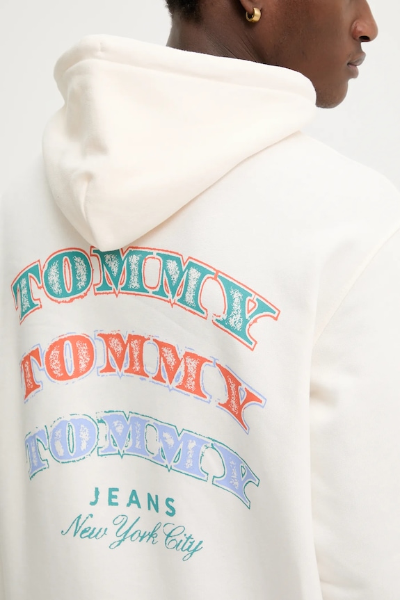 Tommy Jeans bluza bawełniana DM0DM22365 beżowy