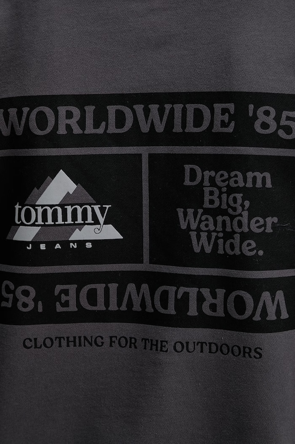 Tommy Jeans bluza bawełniana DM0DM22378 szary