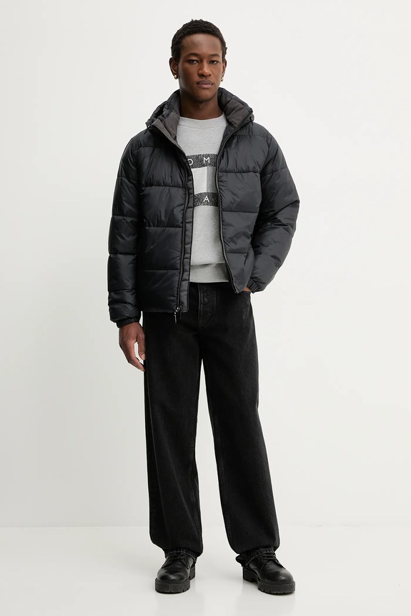 Pamučna dukserica Tommy Jeans DM0DM22384 siva SS26