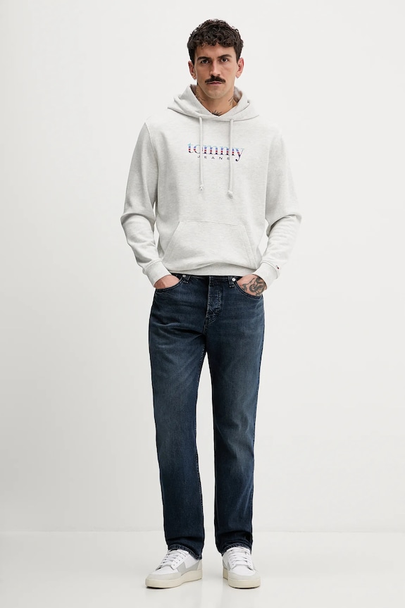 Bavlněná mikina Tommy Jeans DM0DM22642 šedá SS26