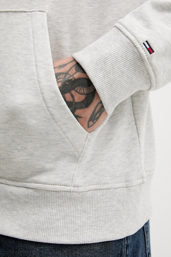 Bavlněná mikina Tommy Jeans DM0DM22642 šedá