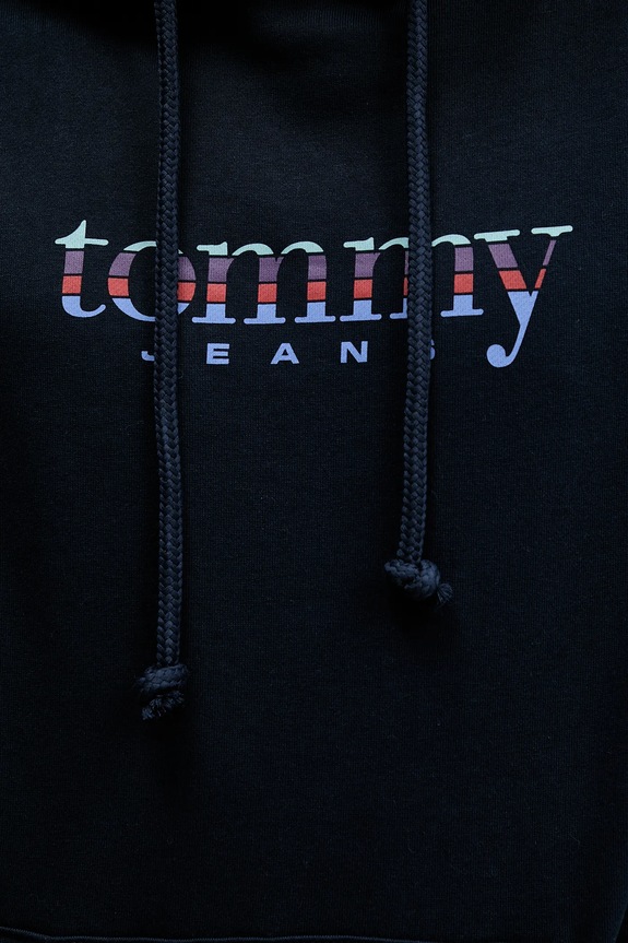 Pamučna dukserica Tommy Jeans DM0DM22642 mornarsko plava