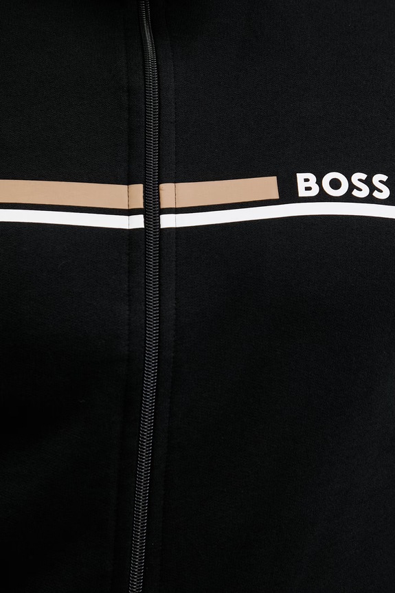 BOSS dukserica na zakopčavanje za muškarce od pamuka Authentic Jacket Z 50554779 crna