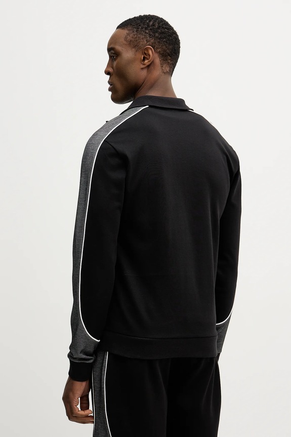 Abbigliamento BOSS felpa lounge Tracksuit 1/4 Jacket 50554780 nero