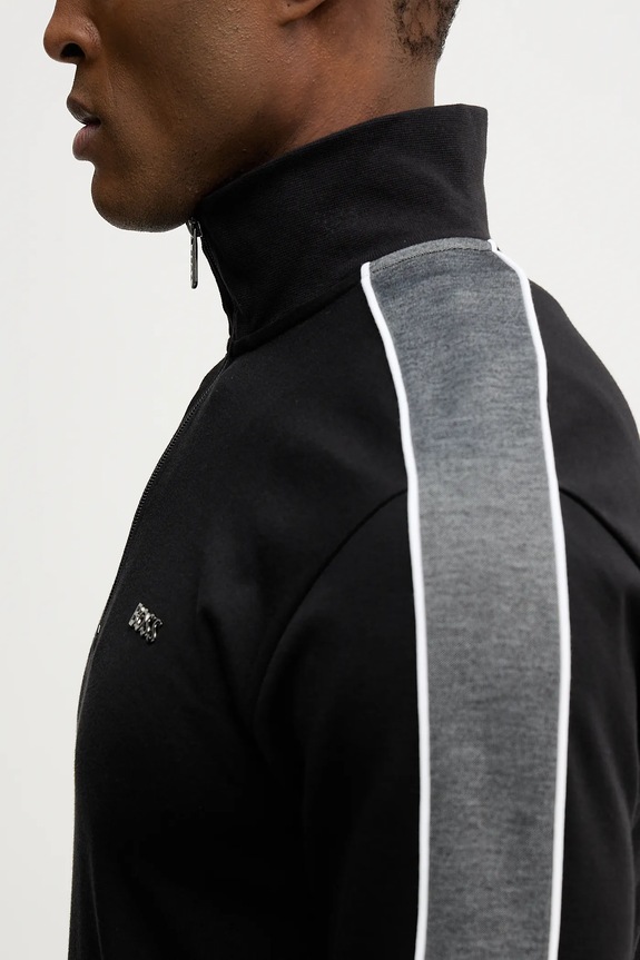 BOSS felpa lounge Tracksuit 1/4 Jacket 50554780 nero